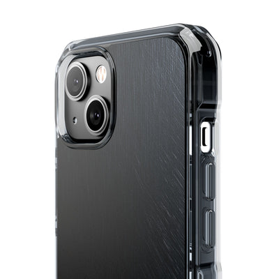 Black Impact MagSafe Phone Case for iPhone - Midnight Brushed Grain