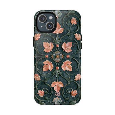 Florentine Rose Arabesque · Tough 2.0 Magnetic Phone Case for iPhone · Green