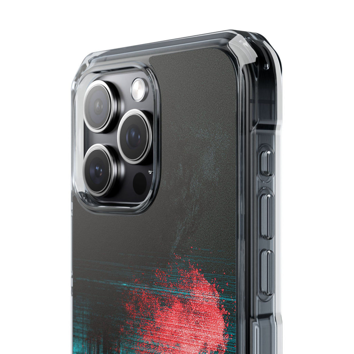 Digital Signal Drift · Clear Impact Magnetic Phone Case for iPhone · Black