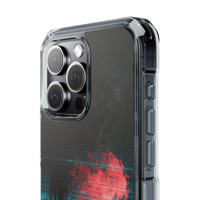 Digital Signal Drift · Clear Impact Magnetic Phone Case for iPhone · Black
