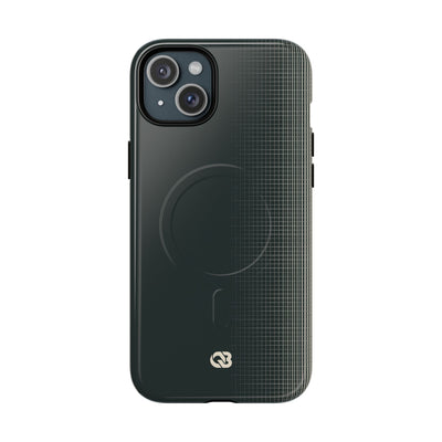 Grey Tough 2.0 Magsafe Phone Case for iPhone - Charcoal Tech Grid