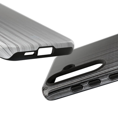 Grey Tough Phone Case for Samsung - Static Vertical Dither