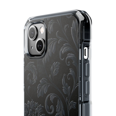 Obsidian Damask · Clear Impact Magnetic Phone Case for iPhone ·  Black