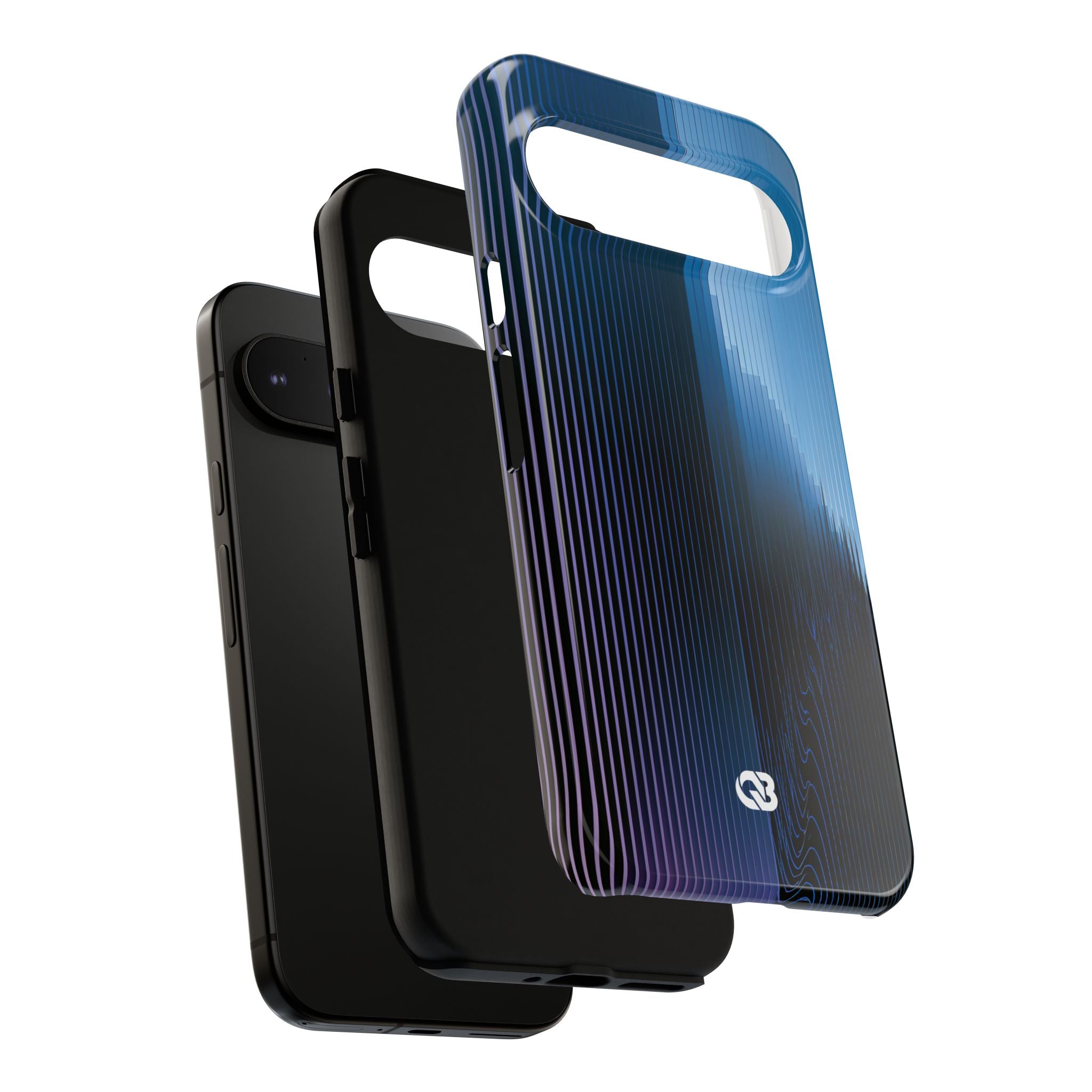 Blue Tough Phone Case for Google Pixel - Indigo Distortion Wave