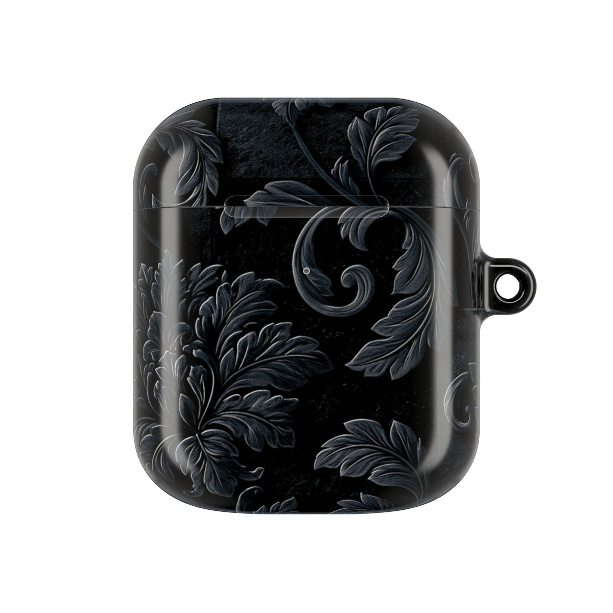 Obsidian Damask · Hard Case for AirPods & AirPods Pro · Black
