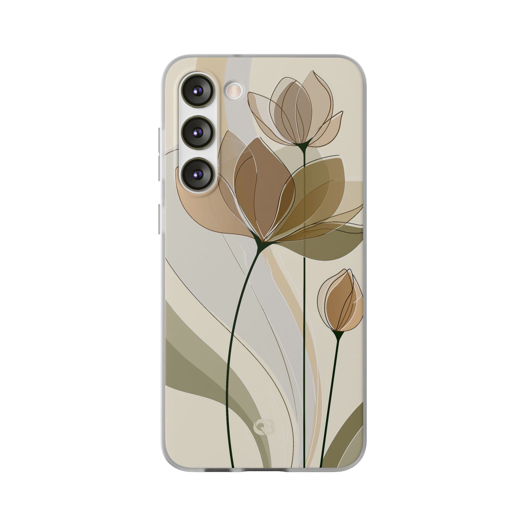 Beige Lite Phone Case for Samsung - Muted Ochre Petals