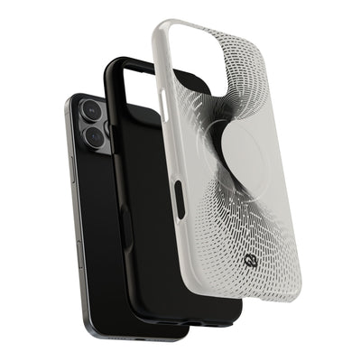 White Tough 2.0 Magsafe Phone Case for iPhone - Linear Torsion Grid