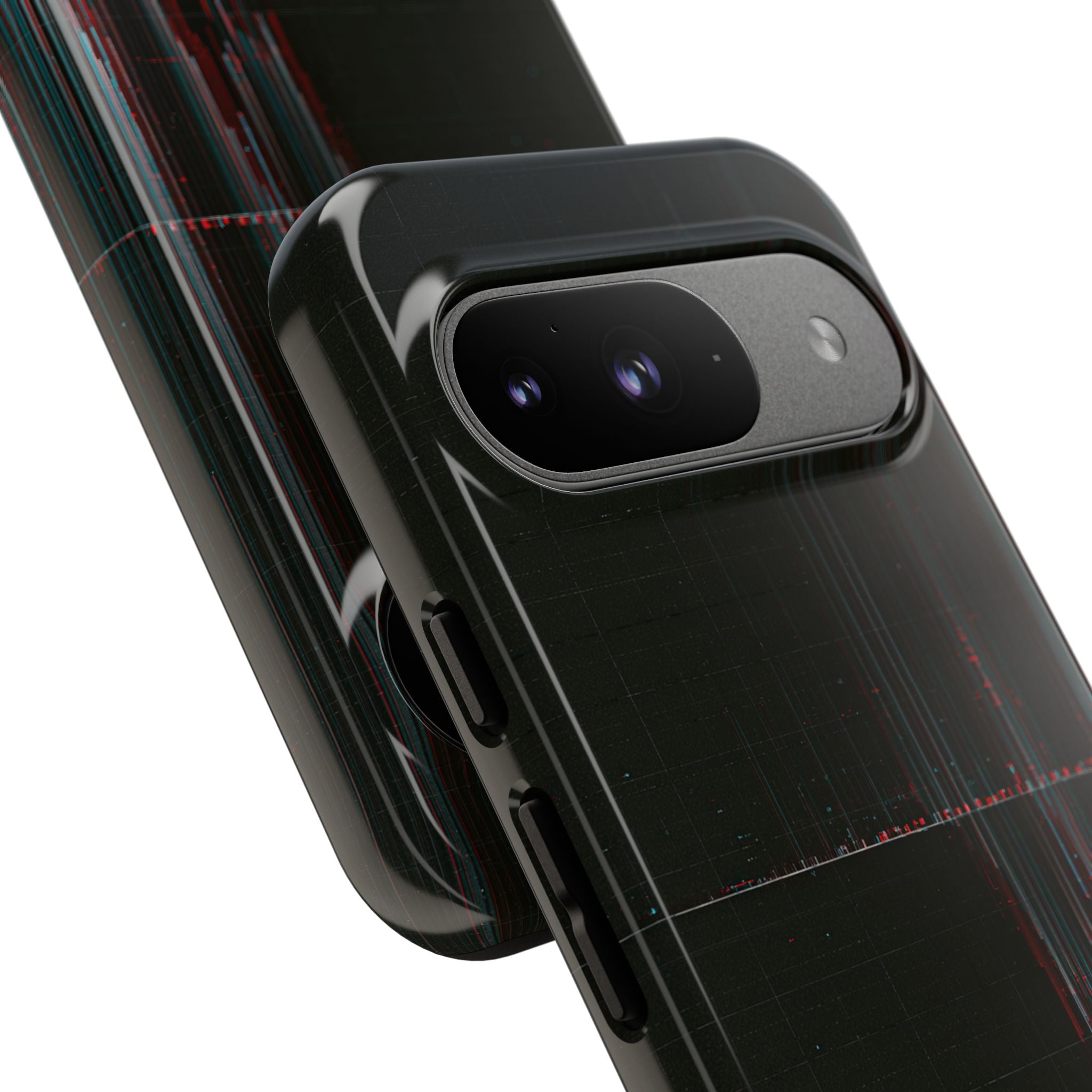 Black Tough Phone Case for Google Pixel - Corrupted Data Stream