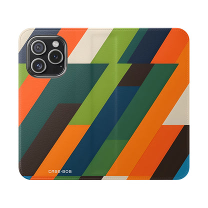 Zigzag Stripes - iPhone 15 Pro Case - Wallet