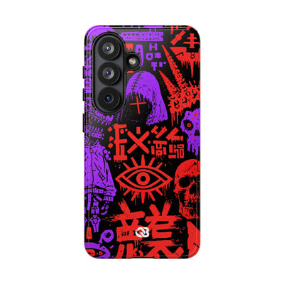 Underground Cyber Glyphs · Tough Phone Case for Samsung · Black