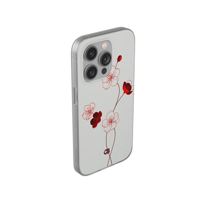 Red Lite Phone Case for iPhone - Kyoto Ember Bloom