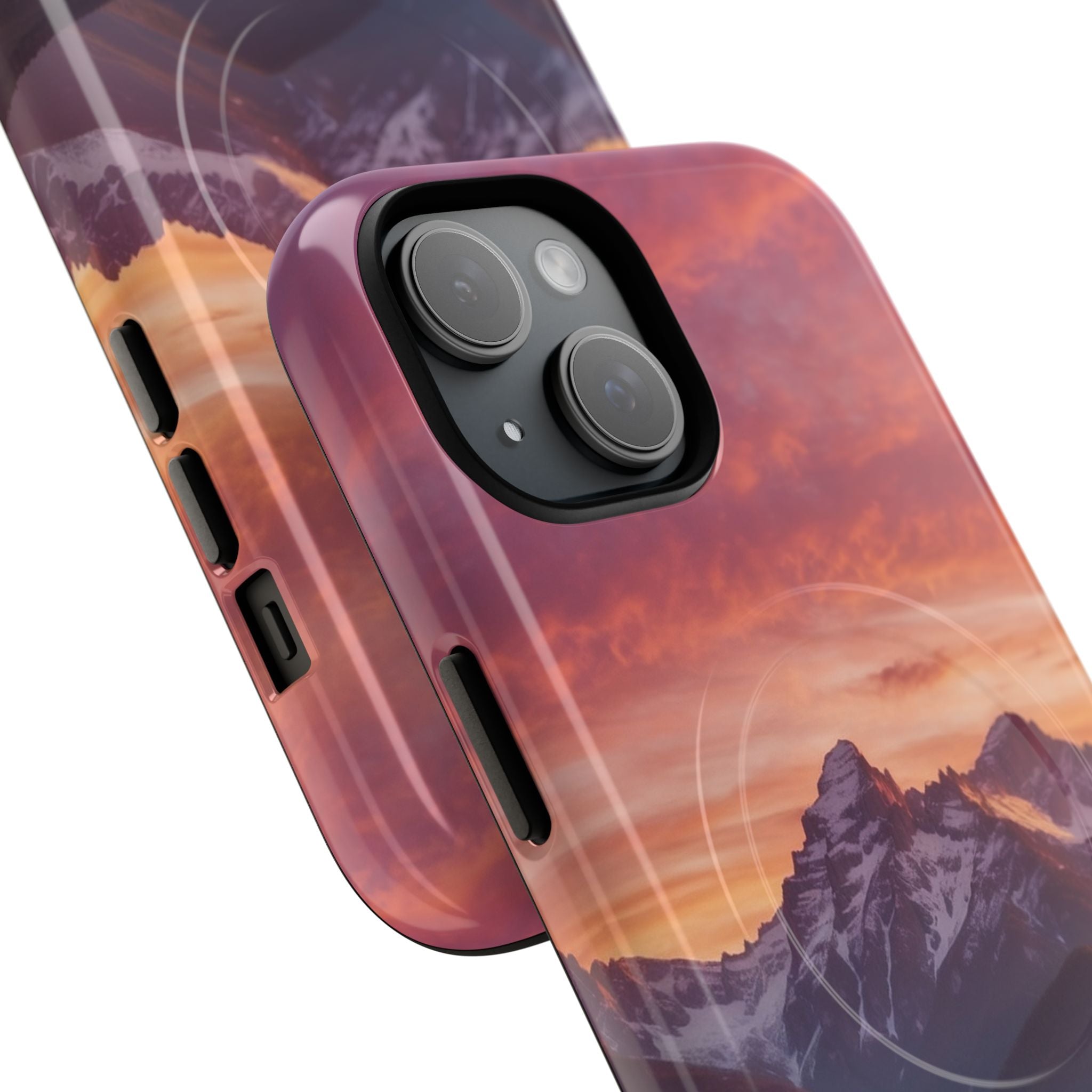 Snowcap Bloom iPhone 15 -kova suojakotelo