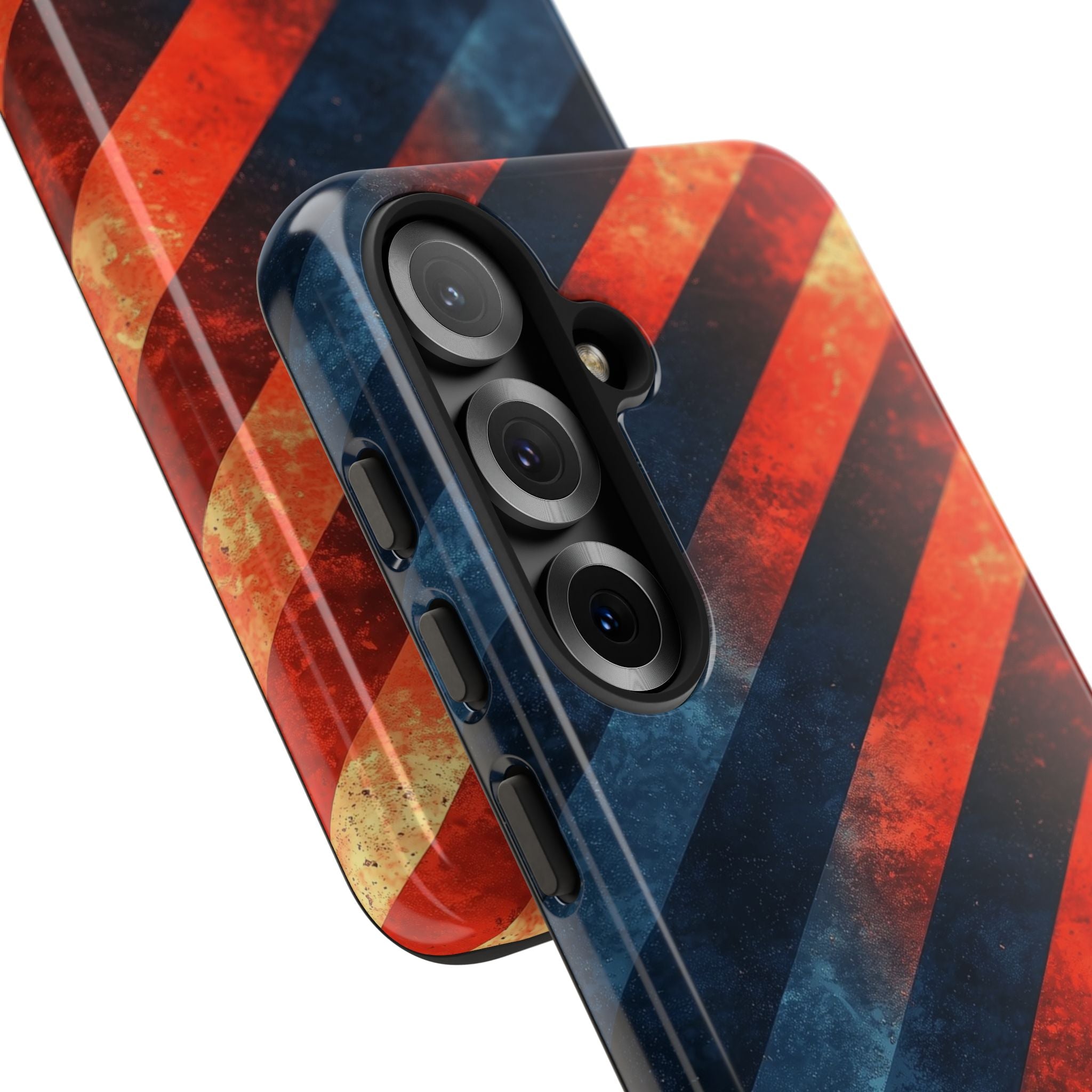 Diagonale Streifen Blaze Samsung S25 Case - Tough