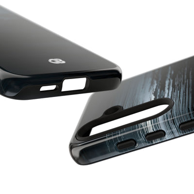 Black Tough Phone Case for Samsung - Frozen Signal Glitch