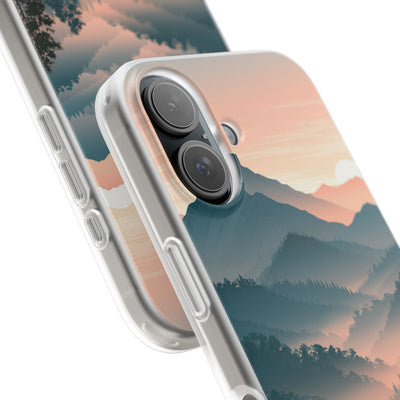 Teal Lite Phone Case for iPhone - Alpine Teal Horizon