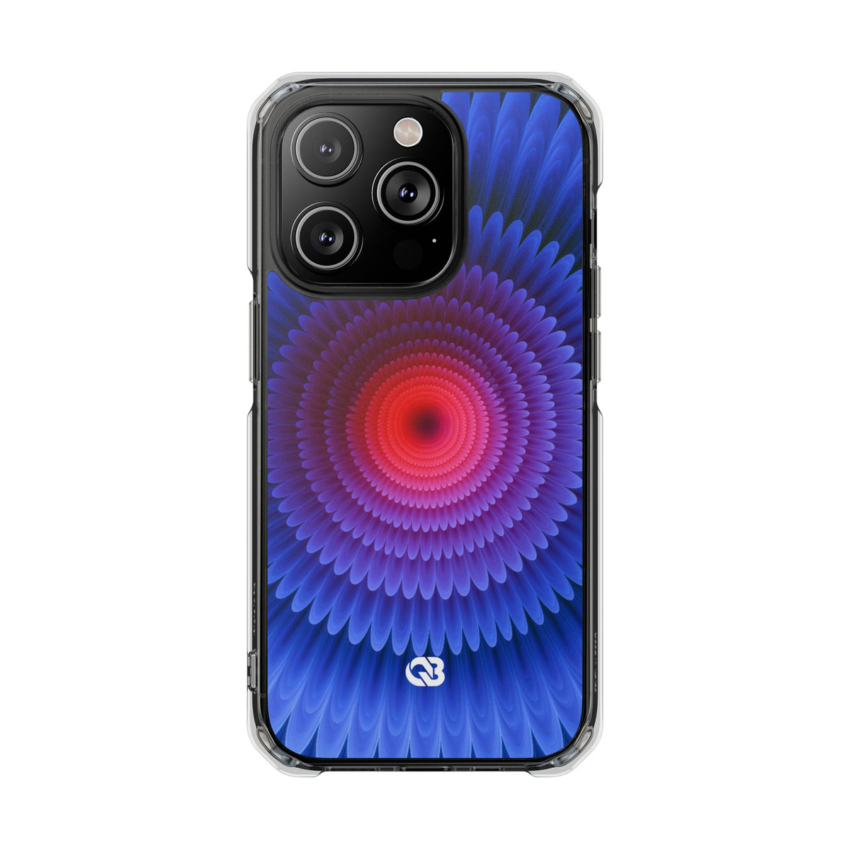 Radial Spectrum Bloom · Clear Impact Magnetic Phone Case for iPhone · Blue