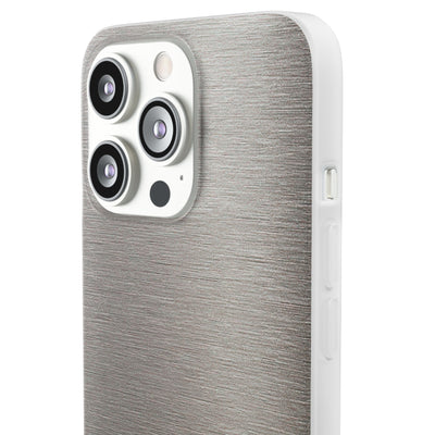 Brushed Silver Alloy · Lite Phone Case for iPhone ·  Silver