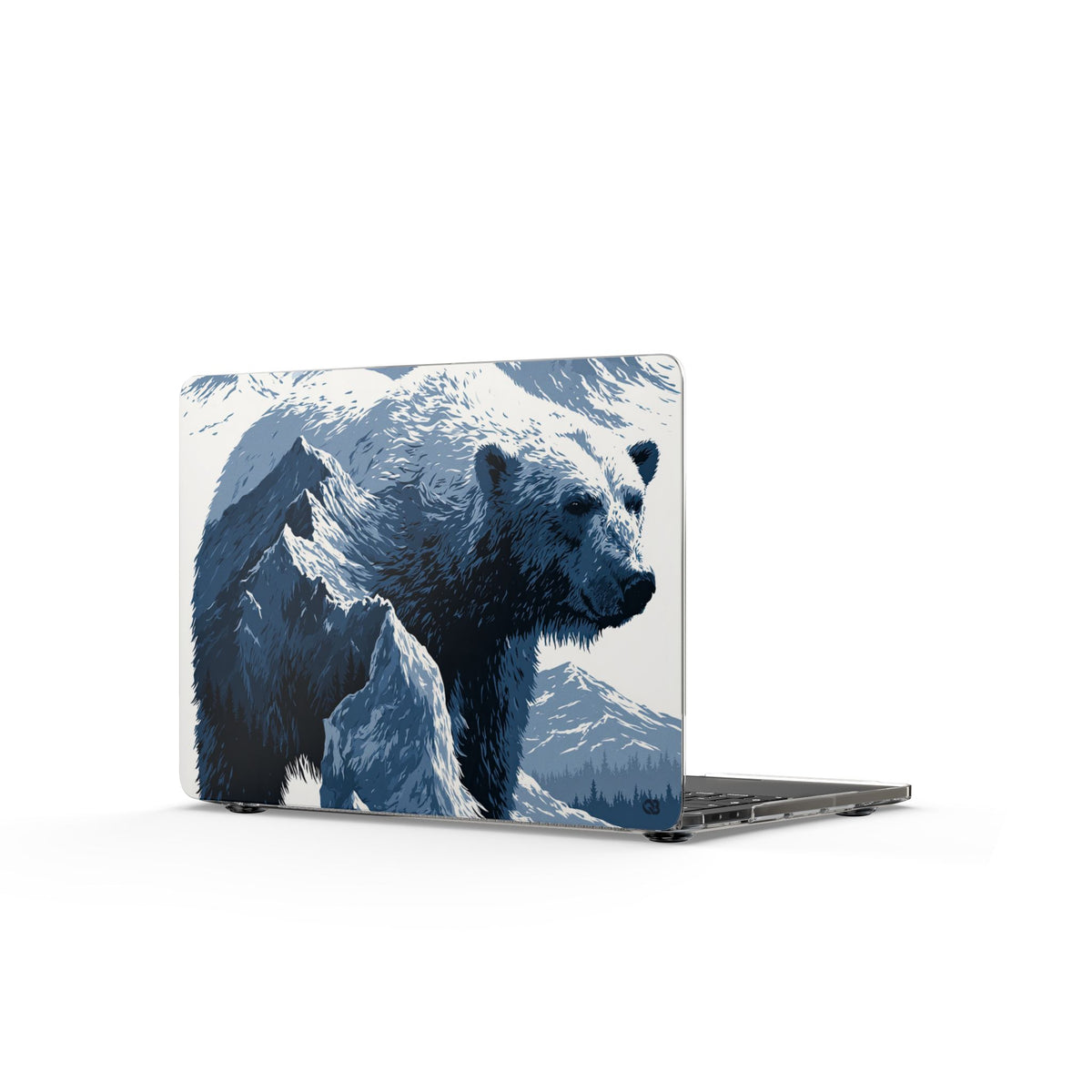 Fjord Summit Bear · Clear Hard Case for MacBook · Blue