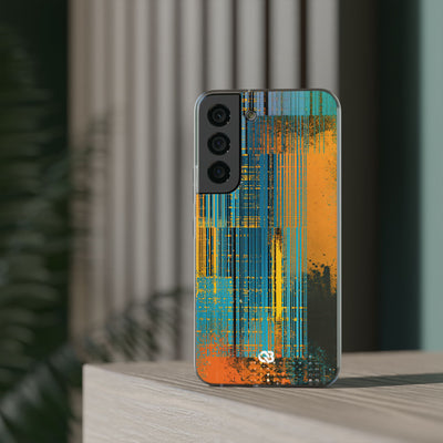 Cyber Glitch Stream · Lite Phone Case for Samsung · Teal