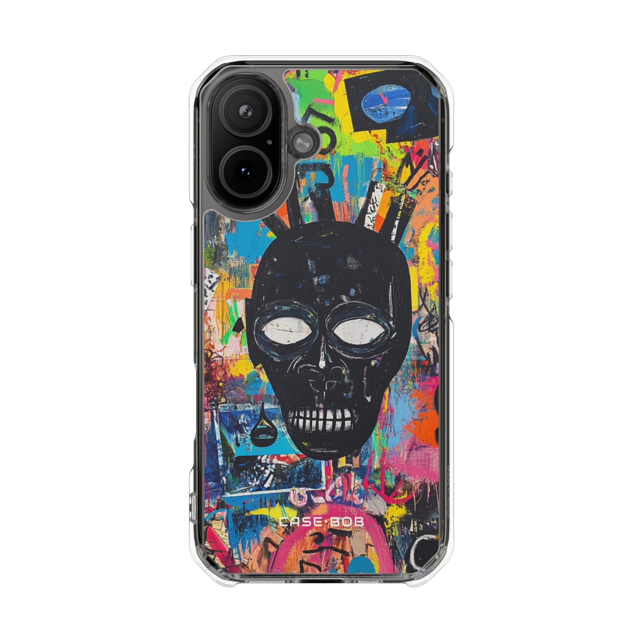 Spiked Skull Neon iPhone 17 Case - Impact