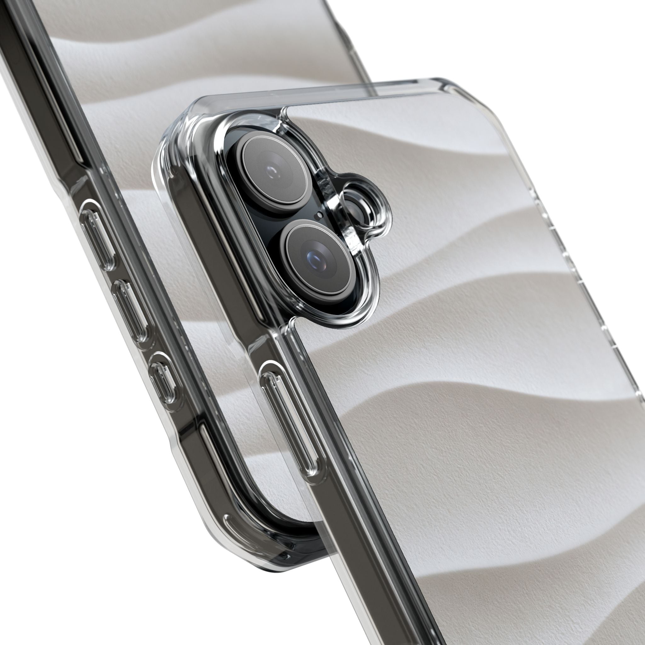 White Impact MagSafe Phone Case for iPhone - Arctic Flow Ridges