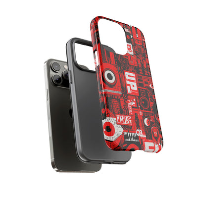 Neo Mecha Collage · Tough Phone Case for iPhone · Red