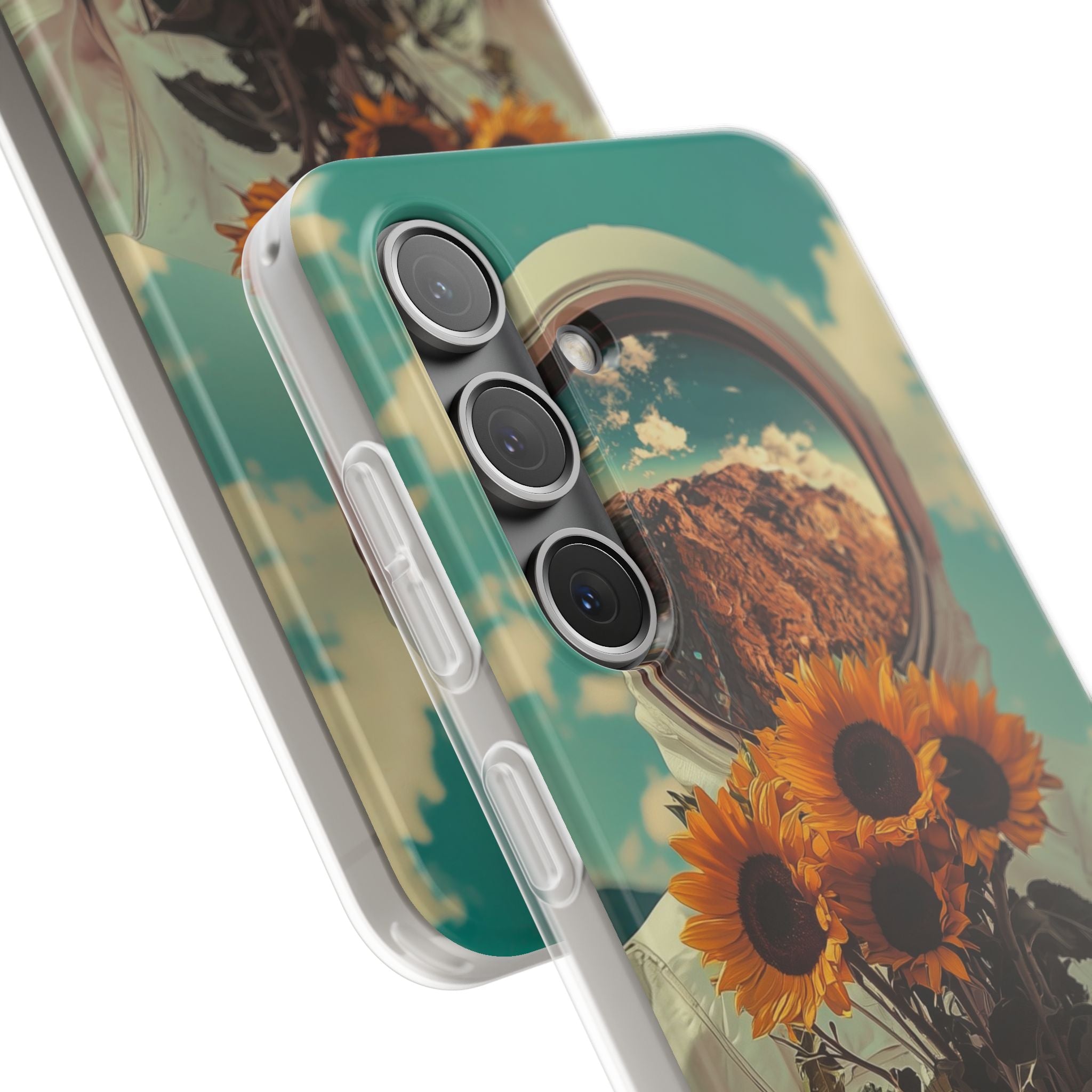 Sonnenblumen-Astronaut Samsung S24 Case - Soft