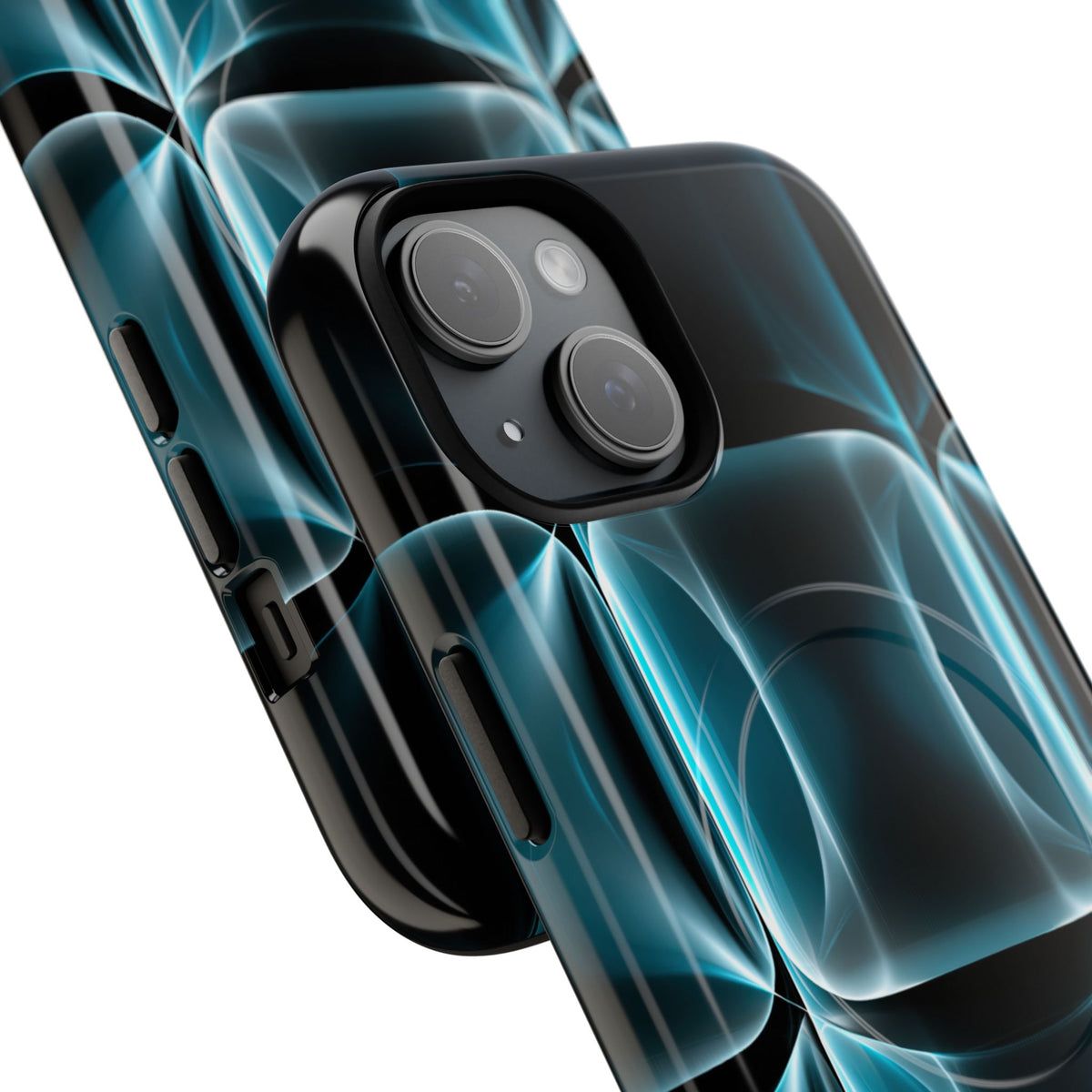 Translucent Cyber Grid · Tough 2.0 Magnetic Phone Case for iPhone · Teal