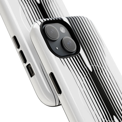 White Tough 2.0 Magsafe Phone Case for iPhone - Kinetic Mono Distortion