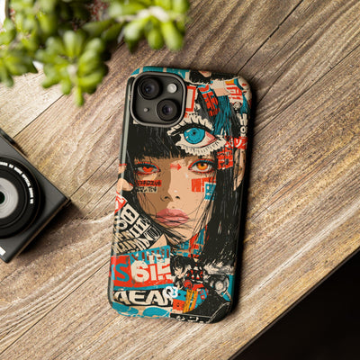 Shibuya Street Collage · Tough Phone Case for iPhone · Red