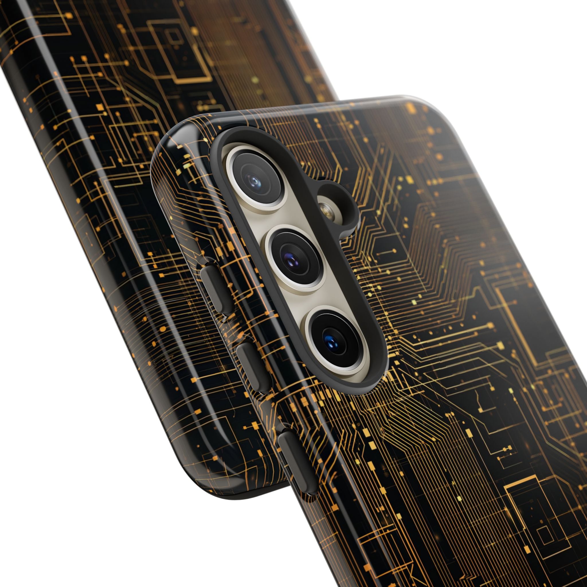 Gold Tough Phone Case for Samsung - Amber Core Mainframe
