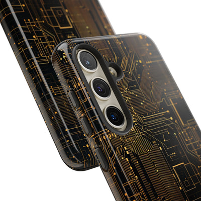 Gold Tough Phone Case for Samsung - Amber Core Mainframe
