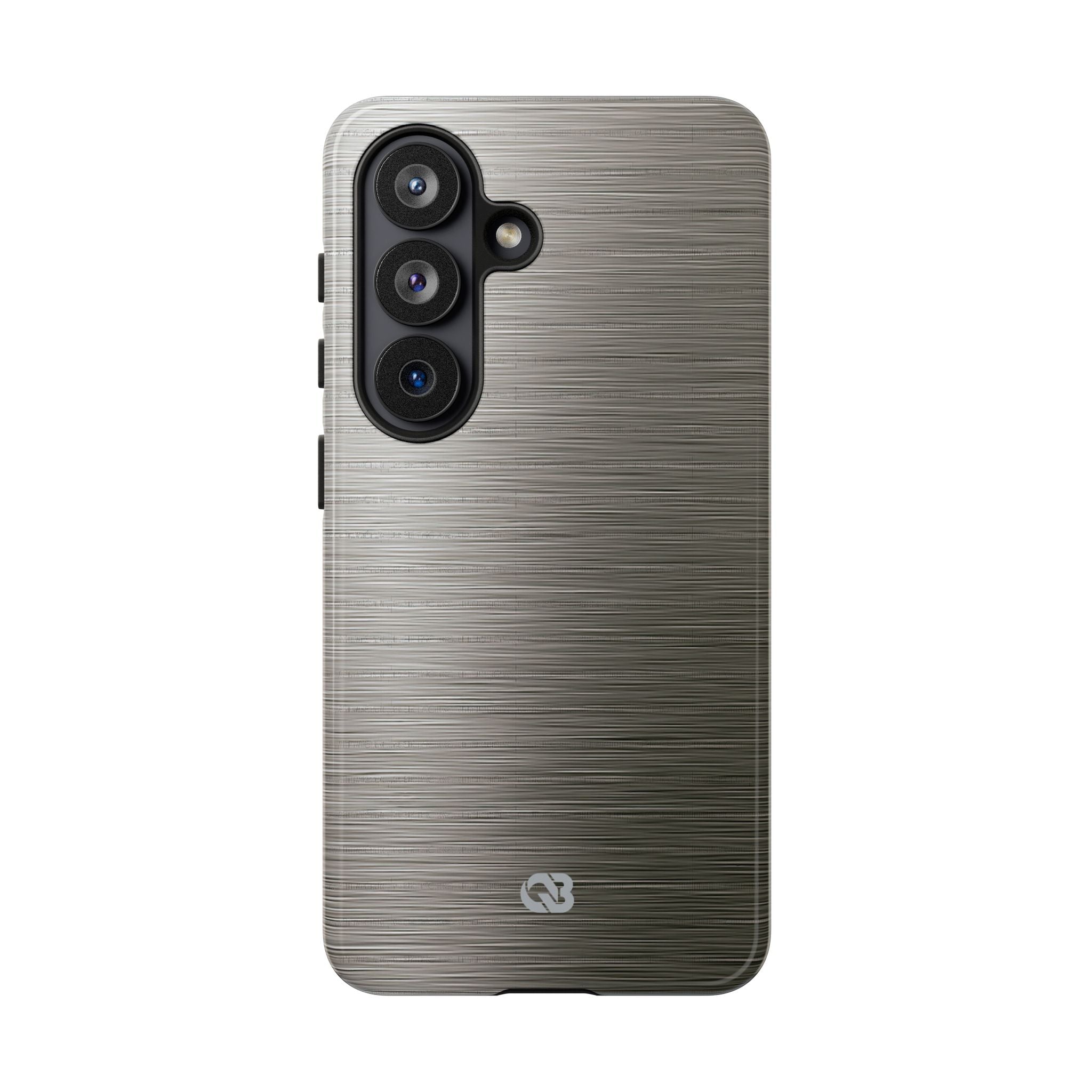 Grey Tough Phone Case for Samsung - Brushed Industrial Steel