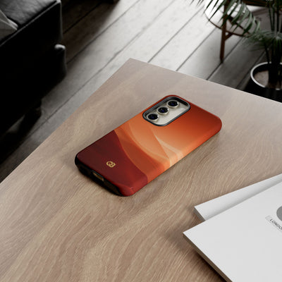 Orange Tough Phone Case for Samsung - Crimson Dune Gradient