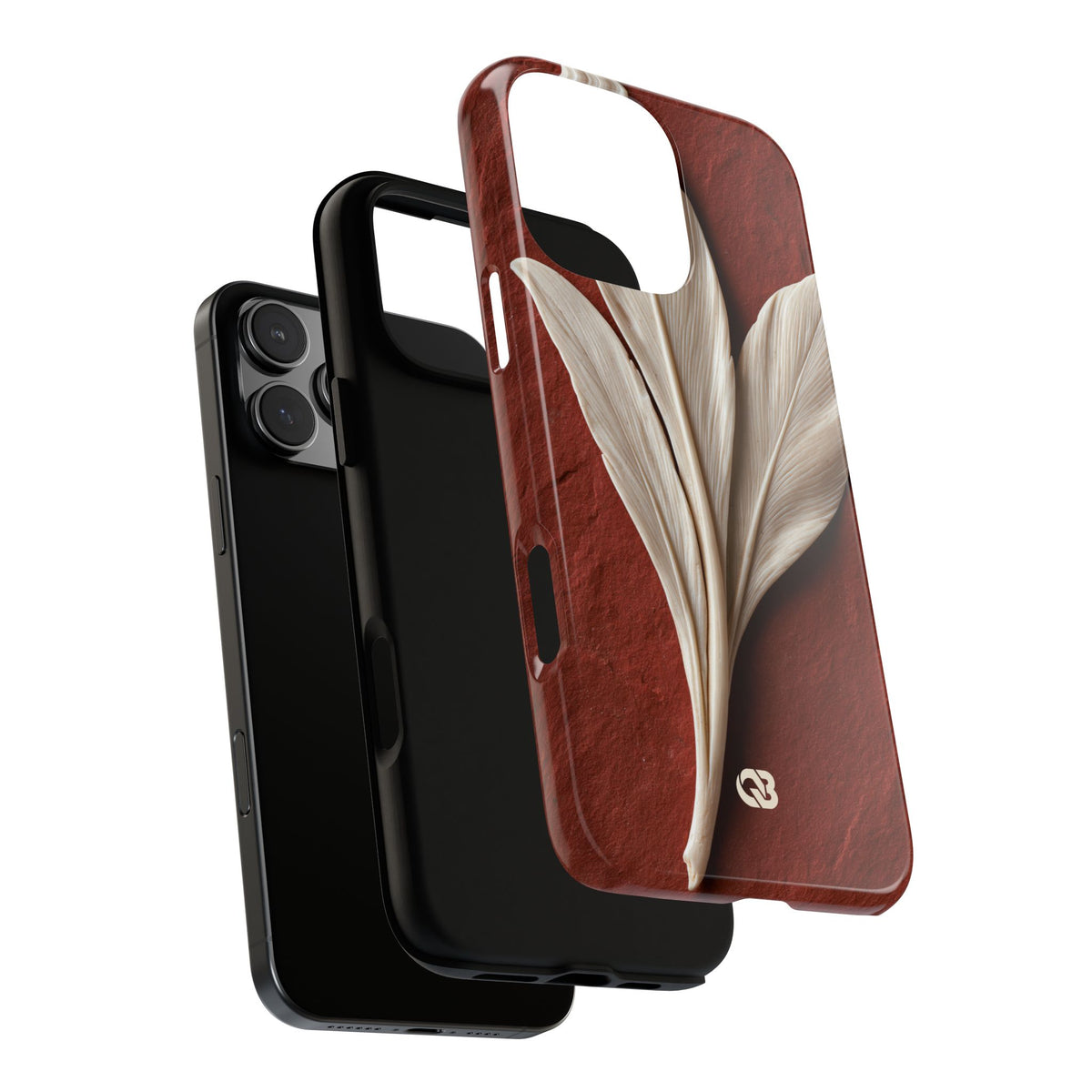 Carved Ivory Plume · Tough Phone Case for iPhone · Red
