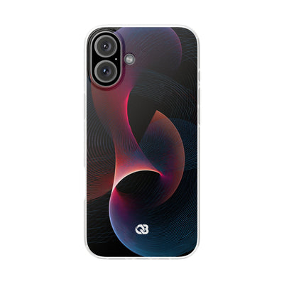 Black Lite Phone Case for iPhone - Cobalt Crimson Flux