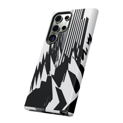 White Tough Phone Case for Samsung - Shattered Vector Spire