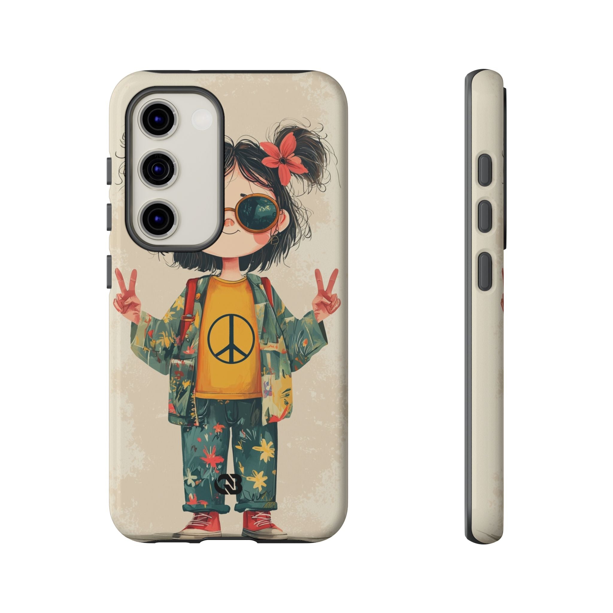 Retro Peace Girl · Tough Custodia per Samsung