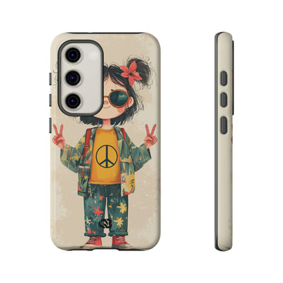 Retro Peace Girl · Tough Custodia per Samsung
