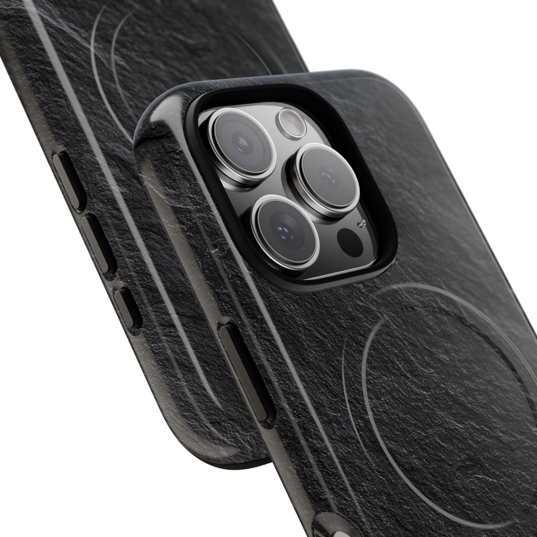 Black Tough 2.0 Magsafe Phone Case for iPhone - Raw Obsidian Slate