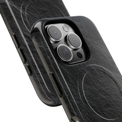 Black Tough 2.0 Magsafe Phone Case for iPhone - Raw Obsidian Slate