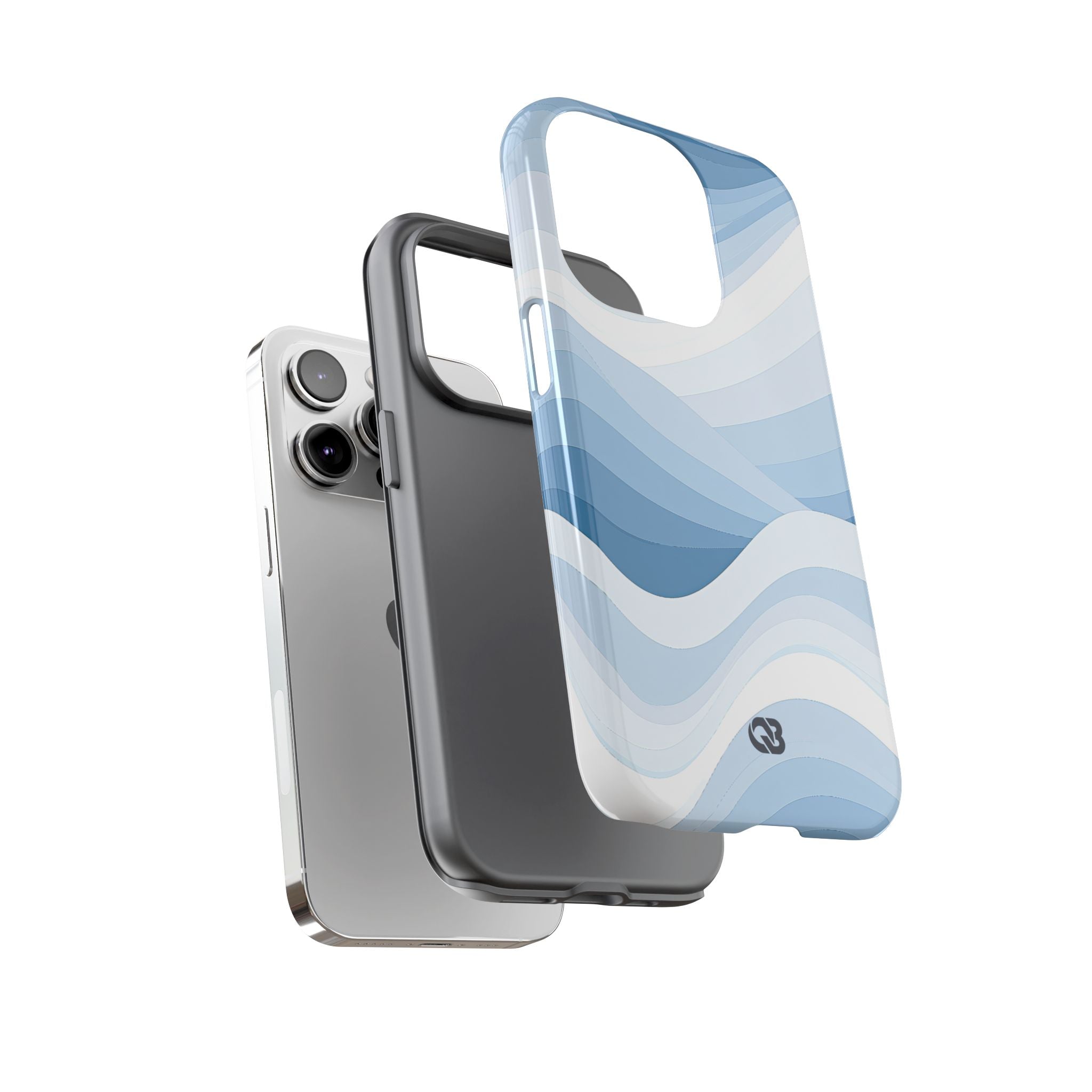 Blue Tough Phone Case for iPhone - Glacial Indigo Flow