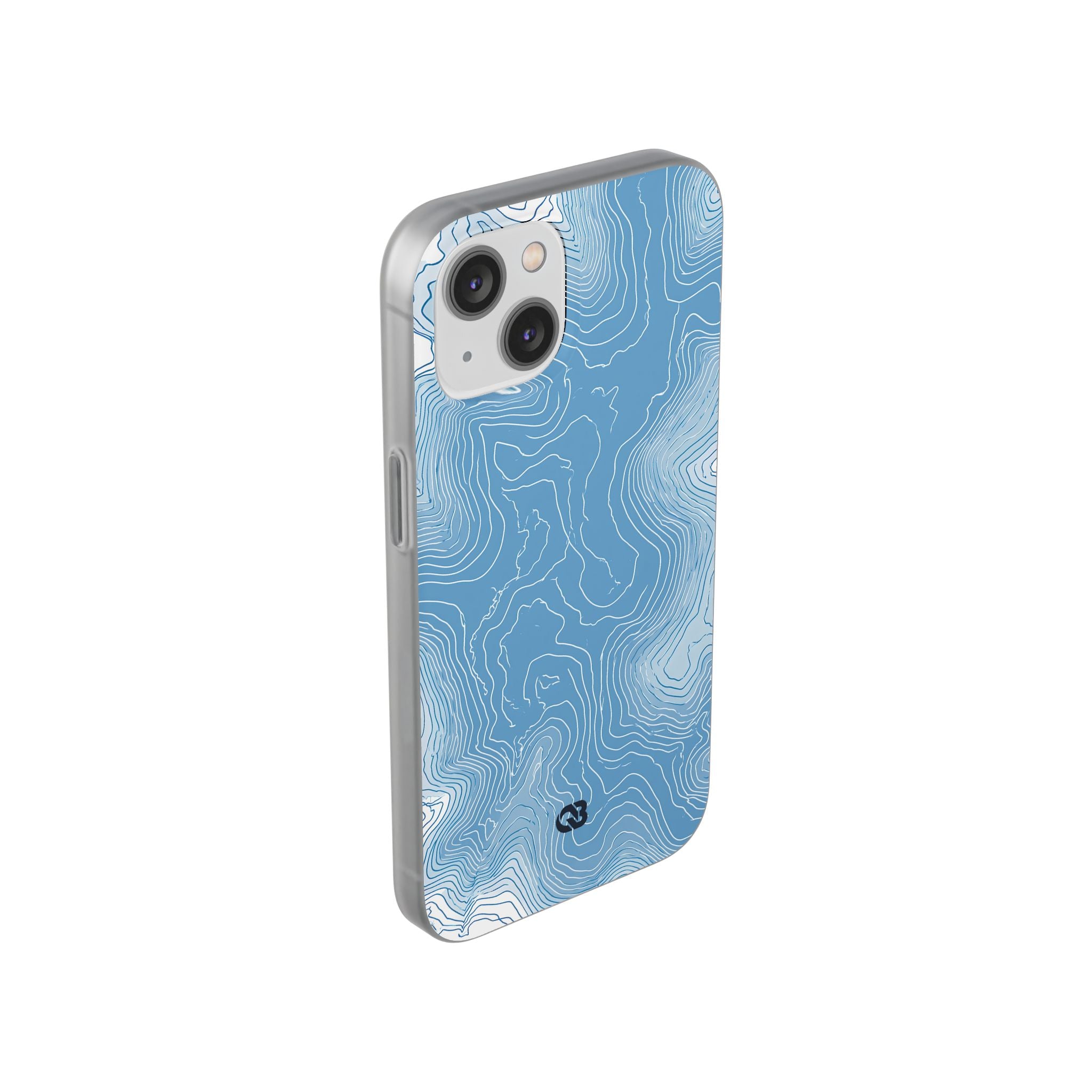 Blue Lite Phone Case for iPhone - Glacial Ridge Topo