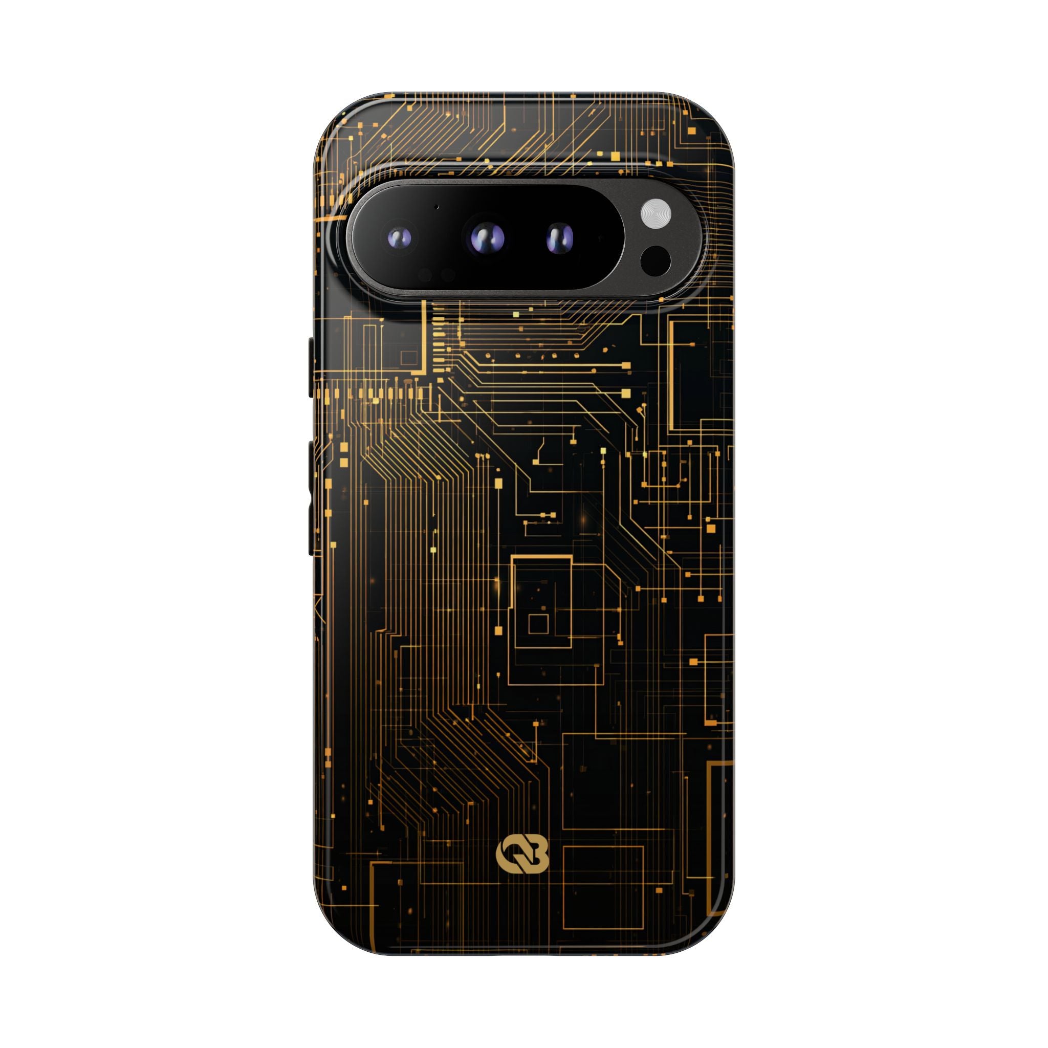 Gold Tough Phone Case for Google Pixel - Amber Core Mainframe