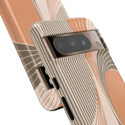 Orange Tough Phone Case for Google Pixel - Desert Arc Horizon