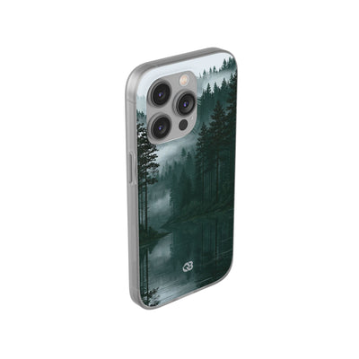 Green Lite Phone Case for iPhone - Misty Evergreen Mirror