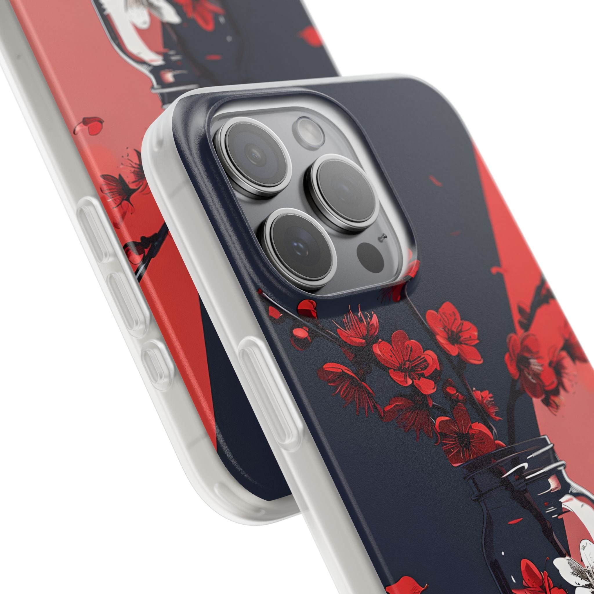 Crimson Blossom Jar · Capa Soft para iPhone