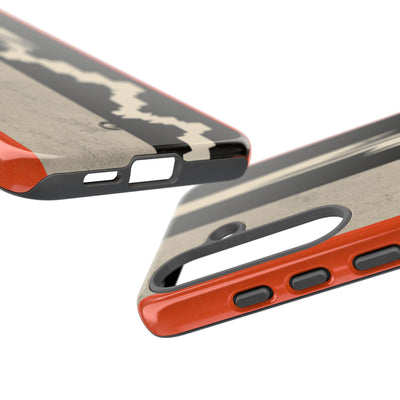 Orange Tough Phone Case for Samsung - Orange Monolith Rift