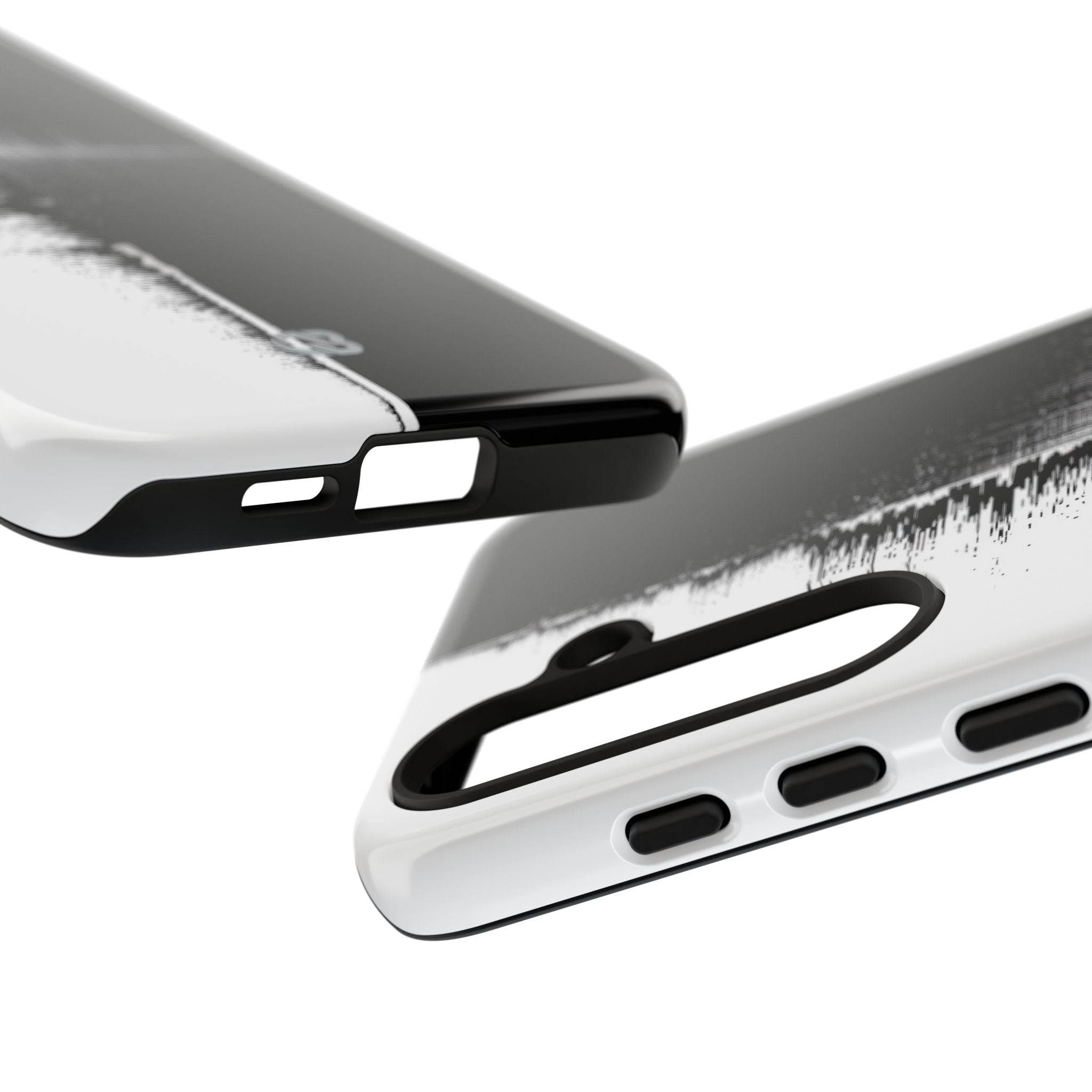 Black Tough Phone Case for Samsung - Static Signal Split
