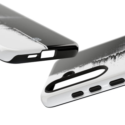 Black Tough Phone Case for Samsung - Static Signal Split